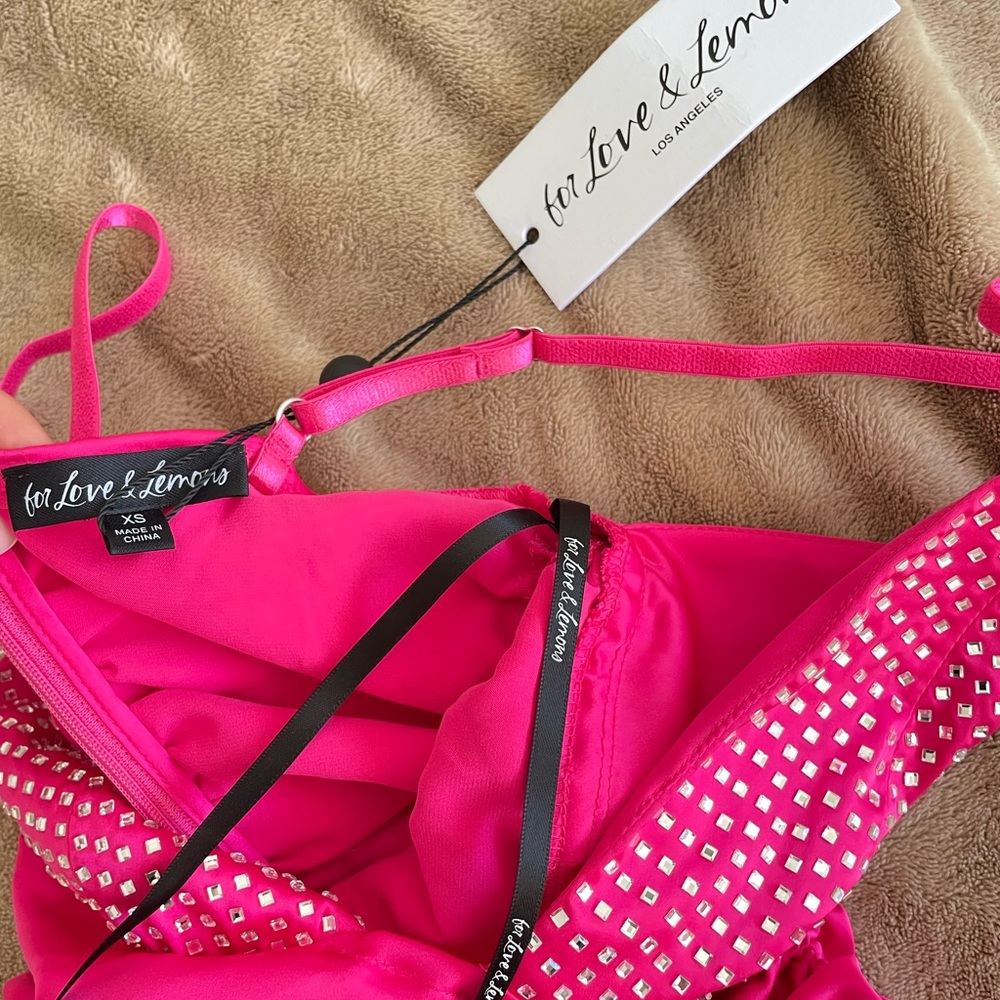 NWT 🌸 For Love and lemons Mirage Pink dress - Picture 8 of 12